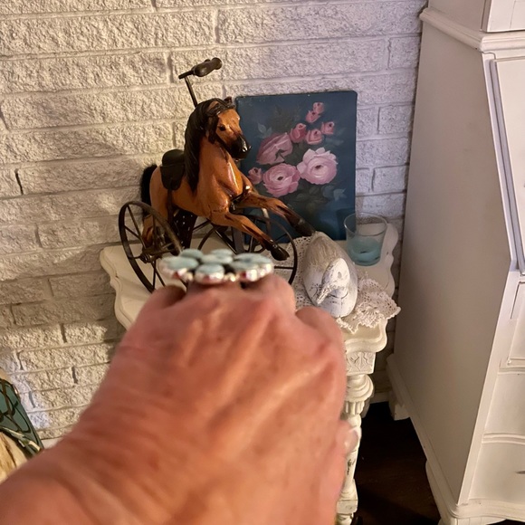 Larimar and sterling silver ring - Picture 3 of 8